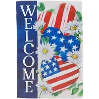 18" Stars & Stripes Hearts Patriotic Americana Garden Flag