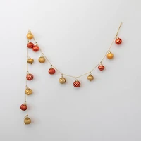 Hello Honey® 6ft. Yellow & Orange Embossed Mercury Glass Ornament Garland