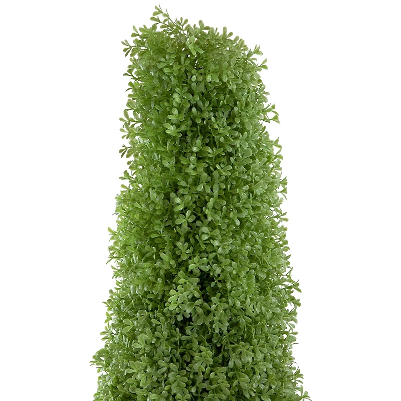5ft. Unlit Artificial Boxwood Cone Topiary Tree with Round Pot