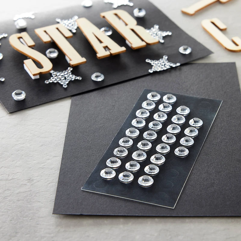 12 Packs: 40 ct. (480 total) 8mm Clear Adhesive Rhinestones by Recollections™