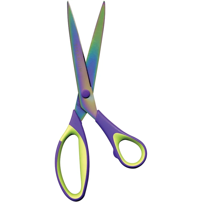 Sullivans 10" Purple & Green Heirloom Titanium Dressmaker Scissors