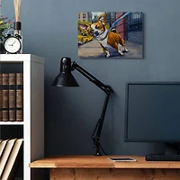 Stupell Industries Urban City Dog Walk Family Pet Painting Canvas Wall Art