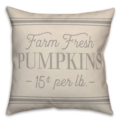 Off-White Farm Fresh Pumpkins Throw Pillow