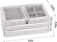 Iron Gray Triple Acrylic Jewelry Box