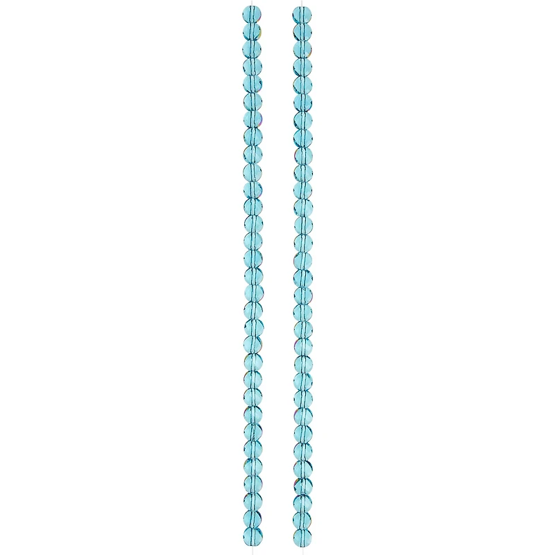 12 Packs: 2 ct. (24 total) Shiny Aqua Clear Glass Beads, 6mm by Bead Landing®