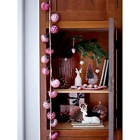 Hello Honey® 6ft. Pink Embossed Mercury Glass Ornament Garland