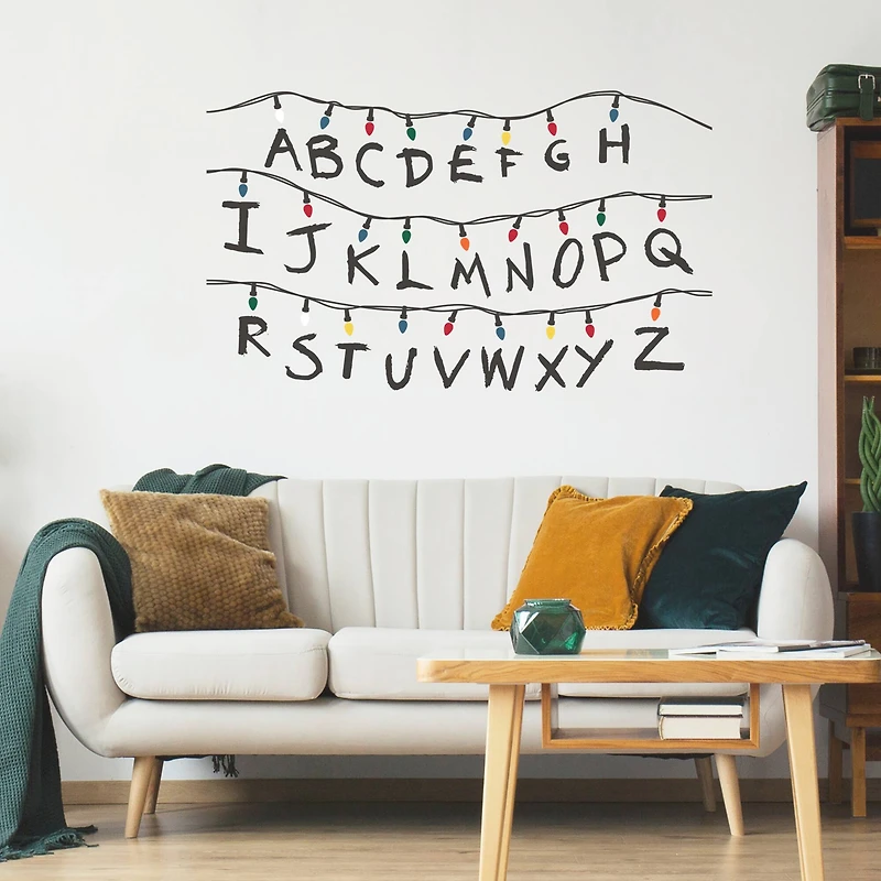 RoomMates Netflix Stranger Things Christmas Lights Peel and Stick Giant Wall Decals w/Alphabet