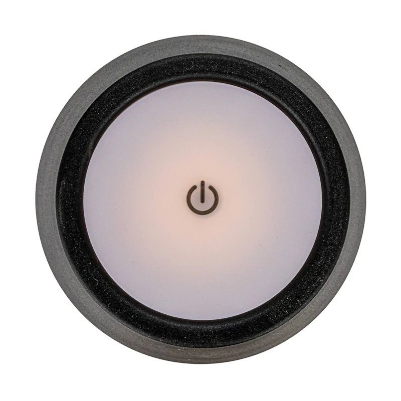 Hello Honey® 14.5" Black Round Metal LED Rechargeable Table Lamp