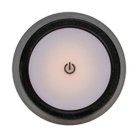 Hello Honey® 14.5" Black Round Metal LED Rechargeable Table Lamp