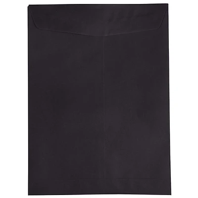 JAM Paper 9" x 12" Smooth Black Open End Catalog Envelopes, 100ct.