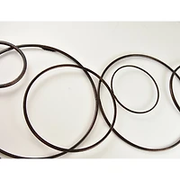 Fetco Ruth Black Abstract Circle Chain Metal Wall Art
