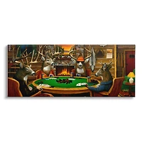 Stupell Industries Deer Animals Playing Poker Table Cabin Lodge Canvas Wall Art