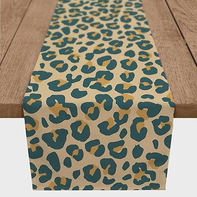 90" Leopard Cotton Twill Runner