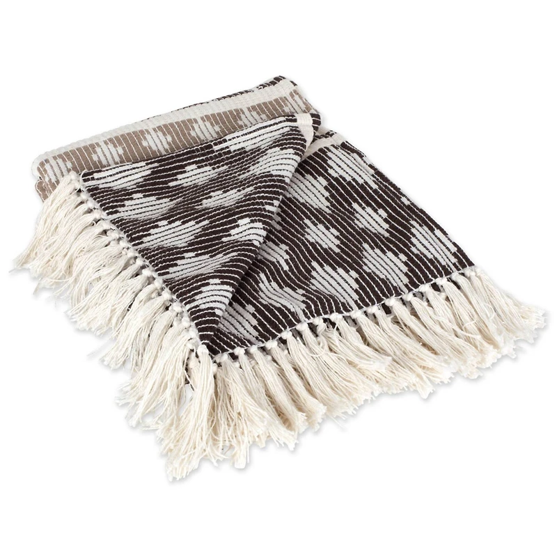 DII® Dark Brown & Stone Colby Southwest Throw