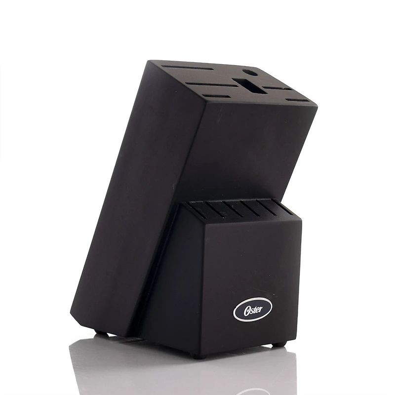 Oster Steffen 14-Piece Blue Stainless Steel Cutlery Set with Storage Block