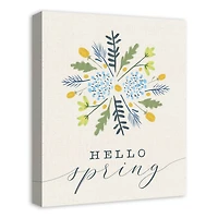 Hello Spring 16" x 20" Canvas Wall Art