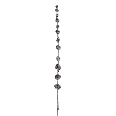 Gray Lavender Pom Pom Stem, 6ct.
