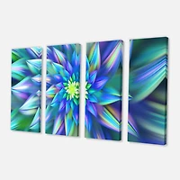 Designart - Huge Light Blue Fractal Flower