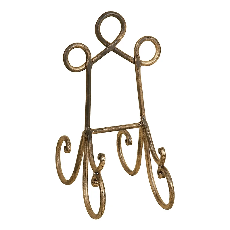 9" Brown Metal Traditional Easel