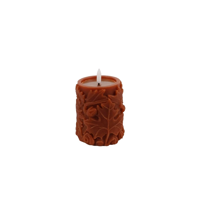 4" Maple Leaf LED Pillar Candle by Ashland®