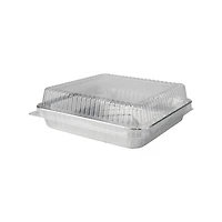 Silver Lining by Durable Packaging Foil Square Cake Pans with Lids, 3ct.