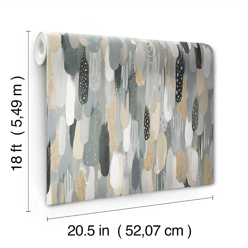 RoomMates Neutral Brushstroke Peel & Stick Wallpaper