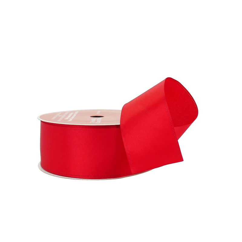 2.5" x 80ft. Red Satin Wired Jumbo Ribbon by Celebrate It®