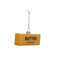 4" Yellow Butter Stick Glass Ornament by Ashland®