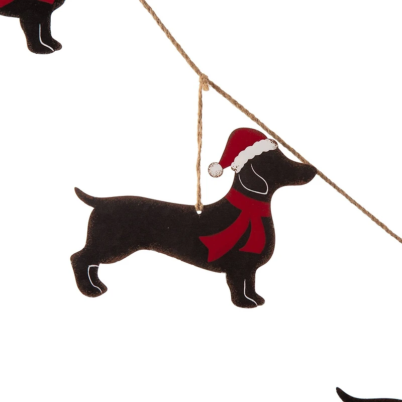 Glitzhome® 6ft. Metal Christmas Dog Garland