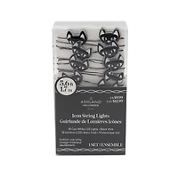 18ct. Black Cat Icon String Lights by Ashland®