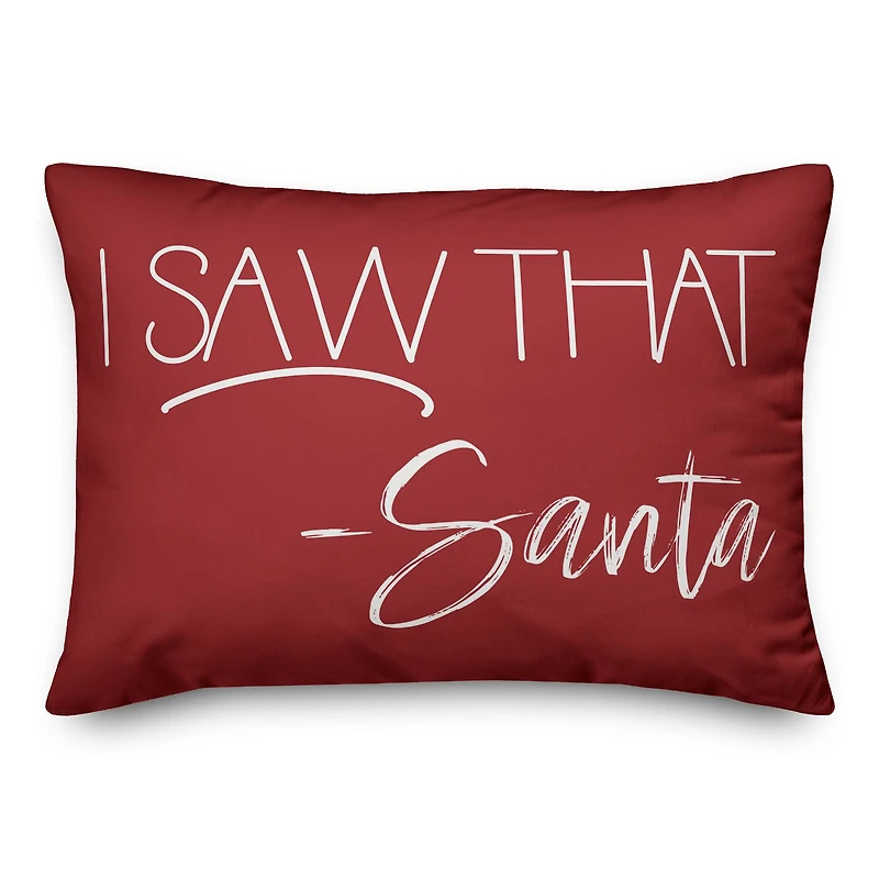 Santa Saw That 14x20 Throw Pillow