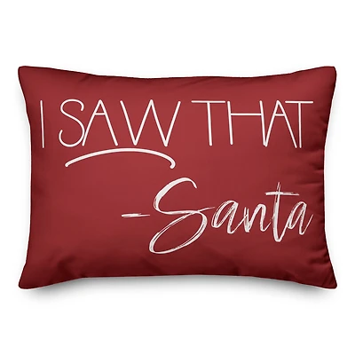 Santa Saw That 14x20 Throw Pillow