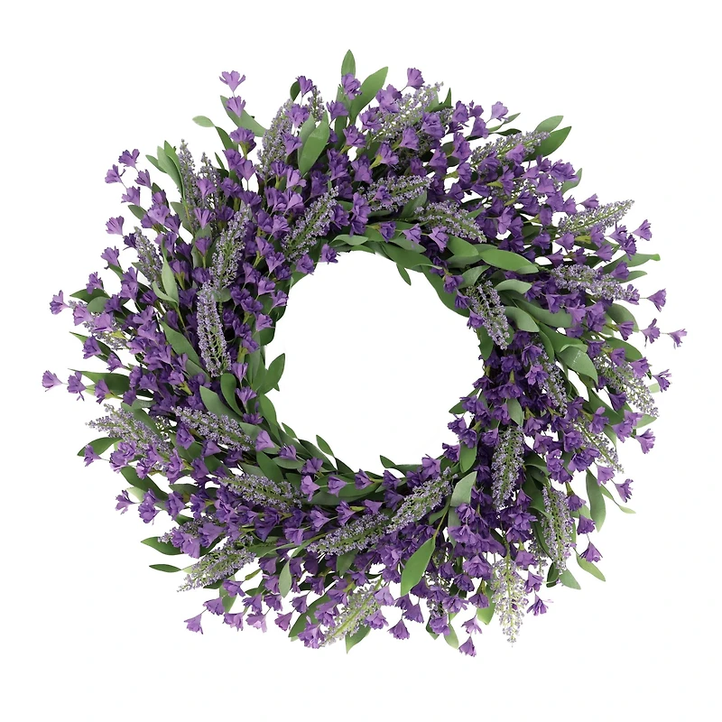 24" Artificial Lavender Spring Wreath