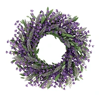 24" Artificial Lavender Spring Wreath