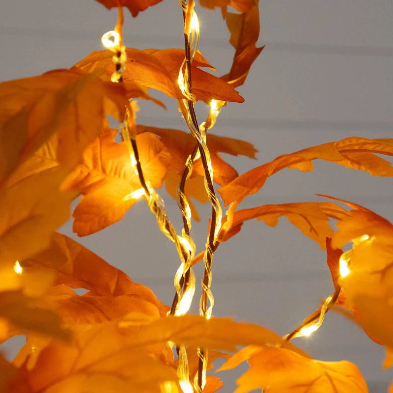4ft. Pre-Lit Autumn Maple Artificial Fall Tree with 180 Warm White LED Lights