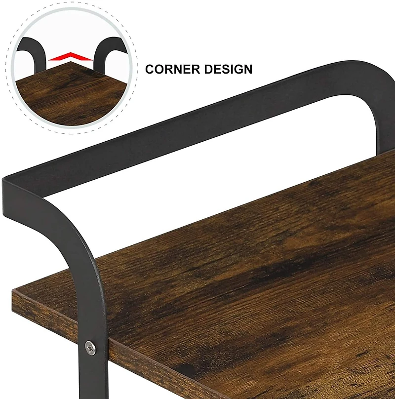 NEX™ Brown 2-Tier Freestanding Shelves