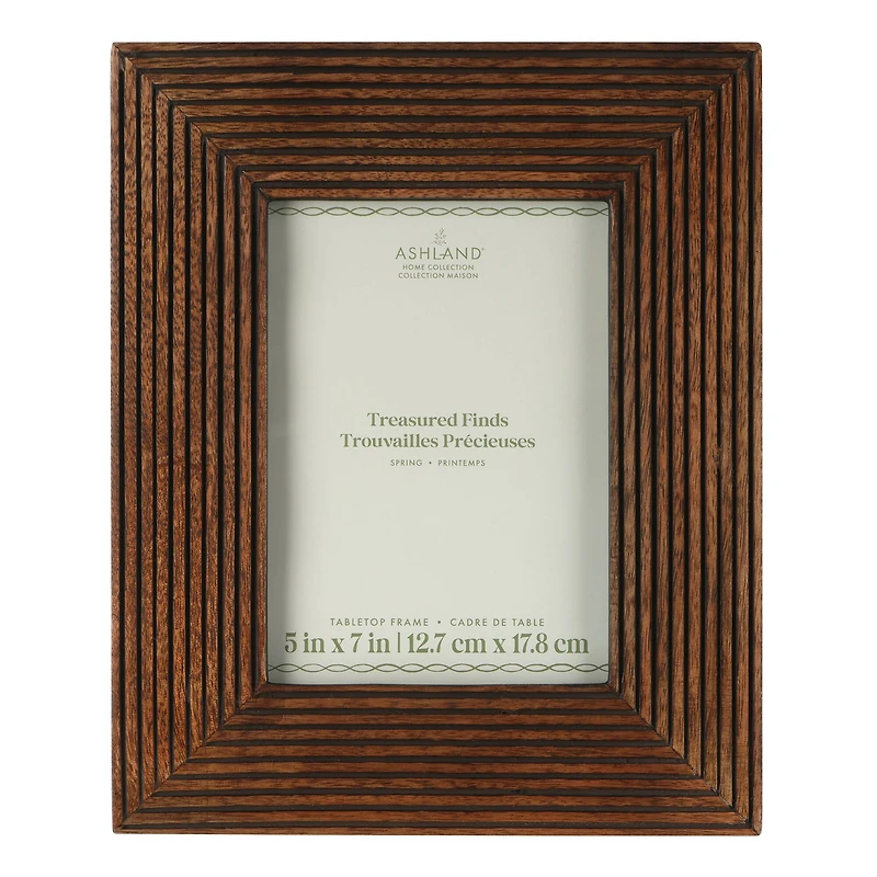 5" x 7" Natural Carved Wood Tabletop Frame, Treasured Finds by Ashland®