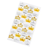 Silver & Gold Crown Gemstone Stickers by Recollections™