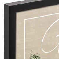 Give Grace Lavendar On Burlap 12" x 18" Black Floating Framed Canvas