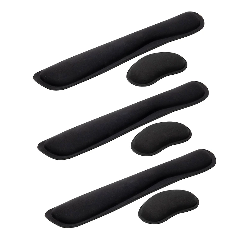 Mind Reader Harmony Collection Black Ergonomic Wrist Rest Sets for Keyboard & Mouse, 3ct.