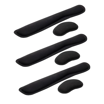 Mind Reader Harmony Collection Black Ergonomic Wrist Rest Sets for Keyboard & Mouse, 3ct.