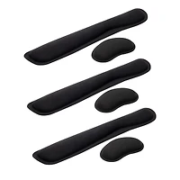 Mind Reader Harmony Collection Black Ergonomic Wrist Rest Sets for Keyboard & Mouse, 3ct.