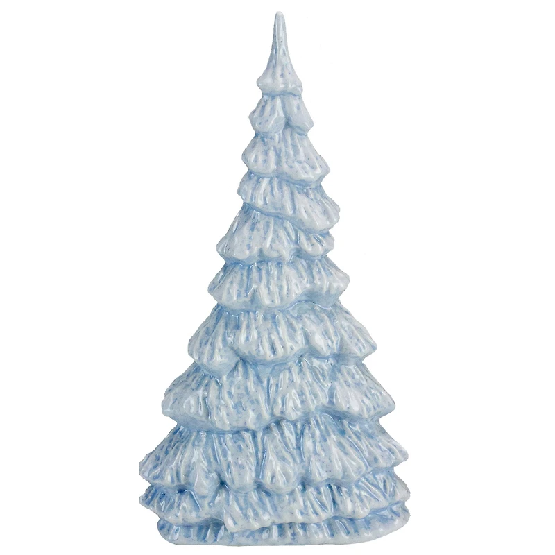 12.5" Blue & White Textured Christmas Tree Tabletop Décor