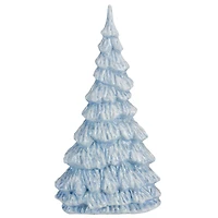 12.5" Blue & White Textured Christmas Tree Tabletop Décor