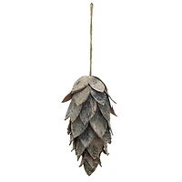 Hello Honey® 10.25" Natural Birch Bark Pinecone Ornament