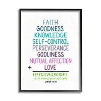 Stupell Industries Effective & Fruitful In Knowledge Peter 1:5-8 Proverbs Framed Wall Art