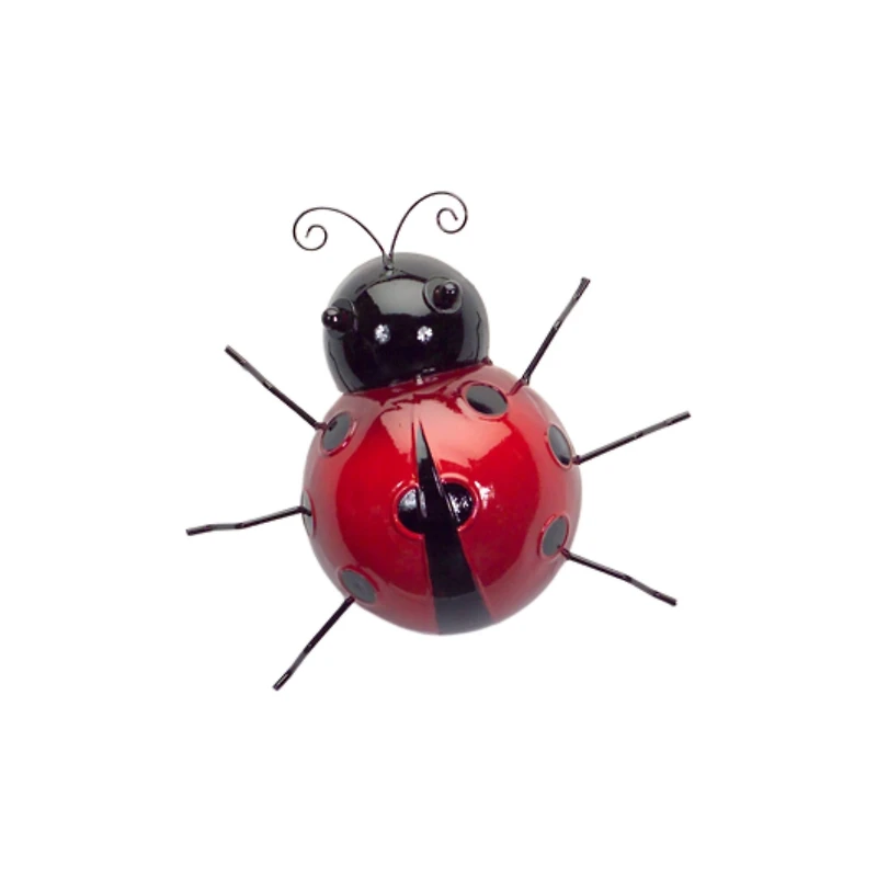 Metal Ladybug Garden Décor Set