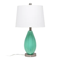 Lalia Home 23" Pleated Table Lamp with White Fabric Shade