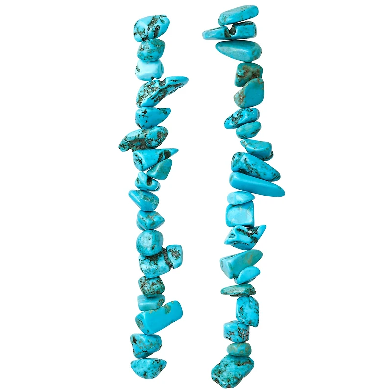 Turquoise Dyed Howlite Chip Beads, 15mm by Bead Landing™