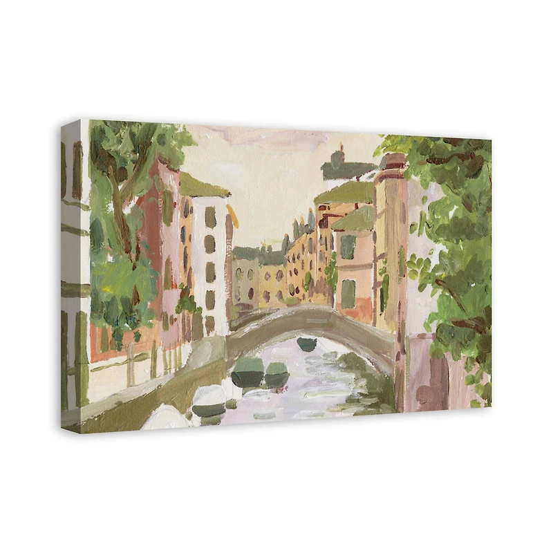 European Canal 24" x 16" Canvas Wall Art